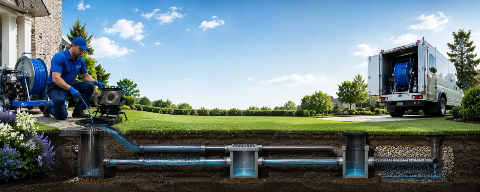 Outdoor drain cleaning information for Daggett, MI